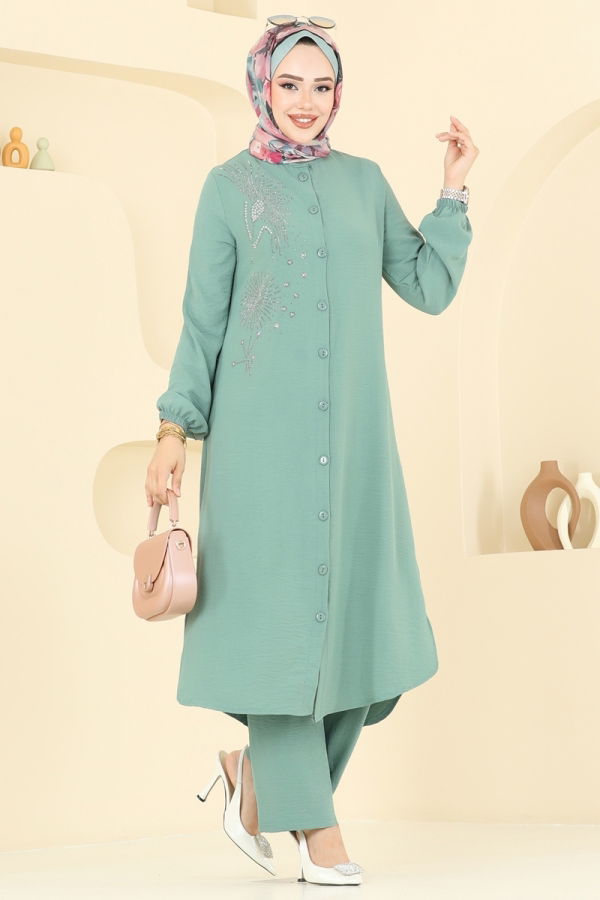 Modaselvim خصم صافٍ20%+20% في سلة التسوق طقم أخضر باهت 440DVL817