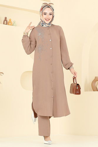 moda selvim طقم بيج 440DVL817 - Thumbnail