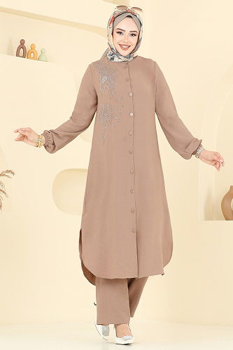 moda selvim طقم بيج 440DVL817 - Thumbnail