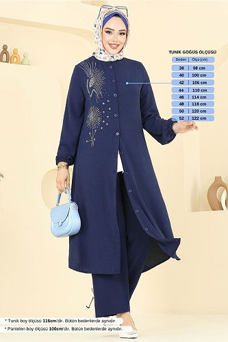 moda selvim Combined 441DVL897-M Navy Blue - Thumbnail