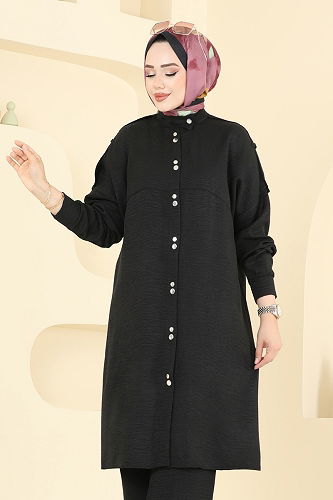 moda selvim طقم أسود 442DVL817 - Thumbnail