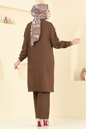 moda selvim طقم بني 442DVL817 - Thumbnail