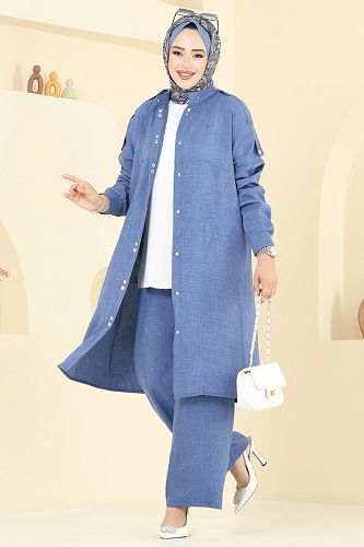 moda selvim Combined 442DVL817 Indigo - Thumbnail