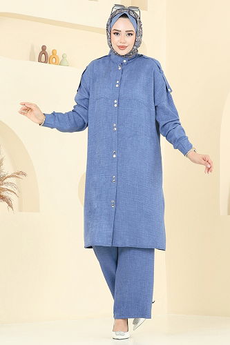 moda selvim Combined 442DVL817 Indigo - Thumbnail