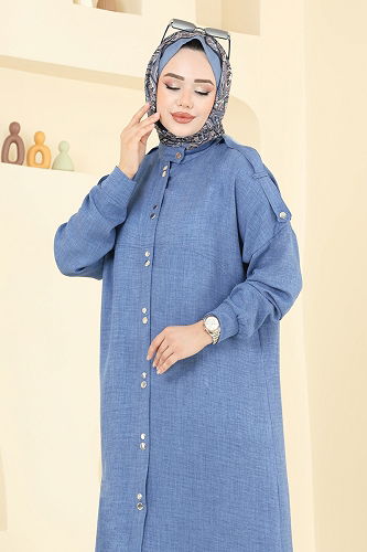 moda selvim طقم ازرق 442DVL817 - Thumbnail