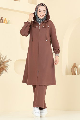 moda selvim Combined 443DVL817 Brown - Thumbnail