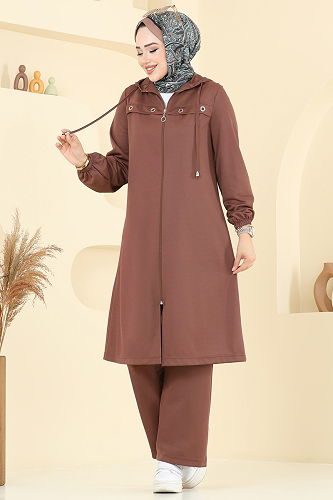 moda selvim Combined 443DVL817 Brown - Thumbnail