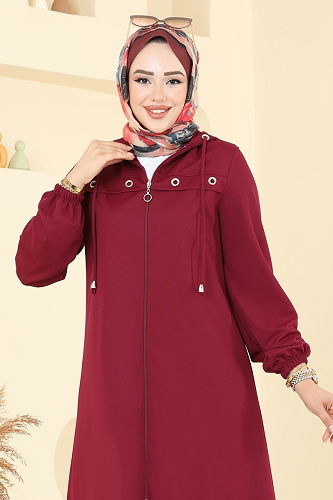 moda selvim Combined 443DVL817 Burgundy - Thumbnail