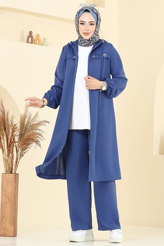 moda selvim Combined 443DVL817 Indigo - Thumbnail