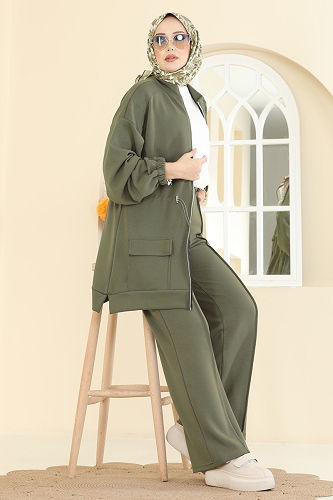 moda selvim Combined 4459BRZ597 Almond Green - Thumbnail