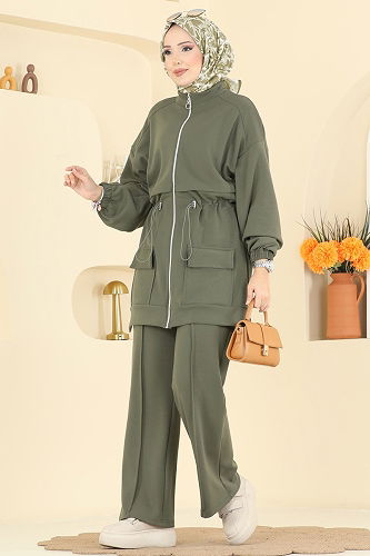 moda selvim Combined 4459BRZ597 Almond Green - Thumbnail