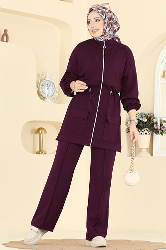 moda selvim Combined 4459BRZ597 Dark Damson - Thumbnail