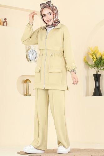 moda selvim Combined 4459BRZ597 Yellow - Thumbnail