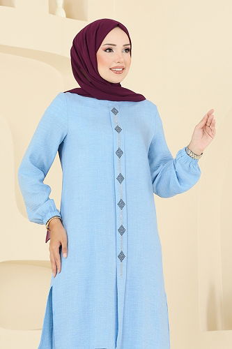 moda selvim طقم أزرق 445DVL817 - Thumbnail