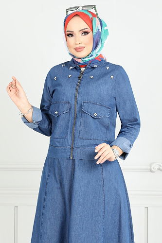 moda selvim Combined 4464MSM1092-M Denim - Thumbnail