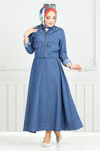 moda selvim طقم جينز 4464MSM1092-M - Thumbnail