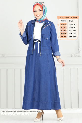 moda selvim طقم جينز 4464MSM187 - Thumbnail