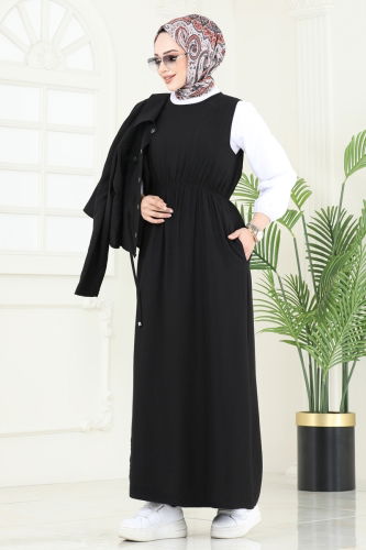 moda selvim طقم أسود 4465MSM187 - Thumbnail