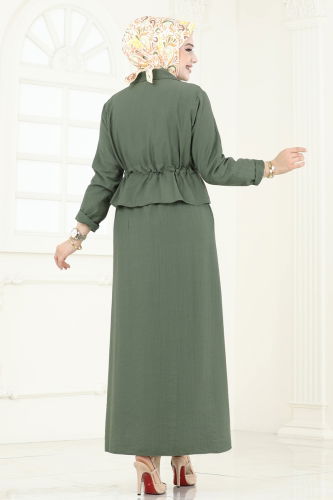 moda selvim طقم اخضر عفني 4465MSM187 - Thumbnail