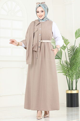 moda selvim طقم بيج 4465MSM187 - Thumbnail