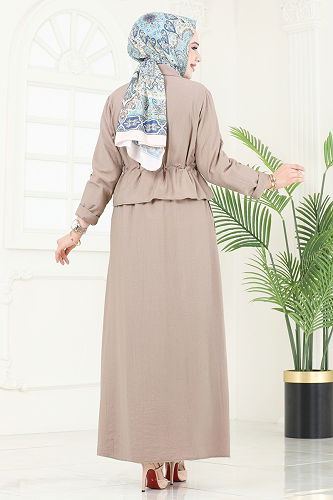 moda selvim طقم بيج 4465MSM187 - Thumbnail