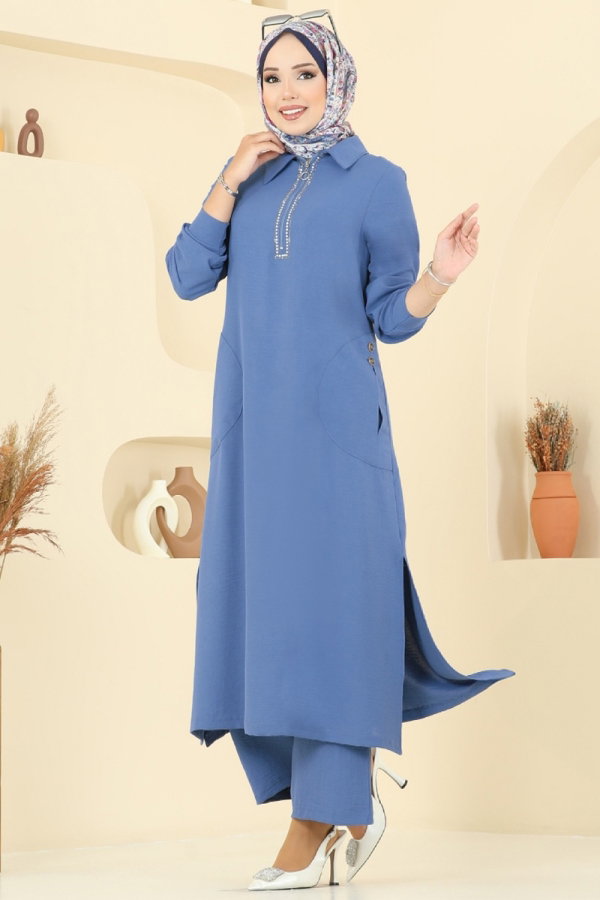 Combined 446DVL817 Indigo - Moda Selvim