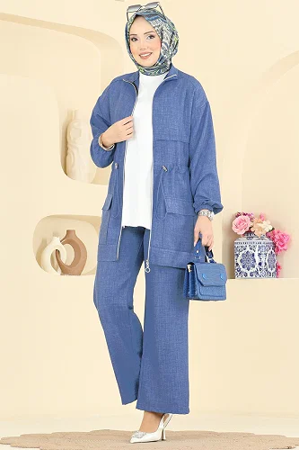 moda selvim Combined 4471BRZ597 Blue - Thumbnail