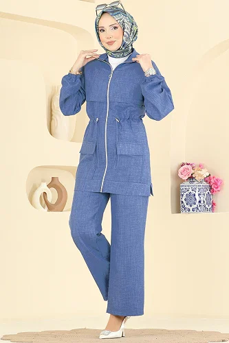 moda selvim Combined 4471BRZ597 Blue - Thumbnail