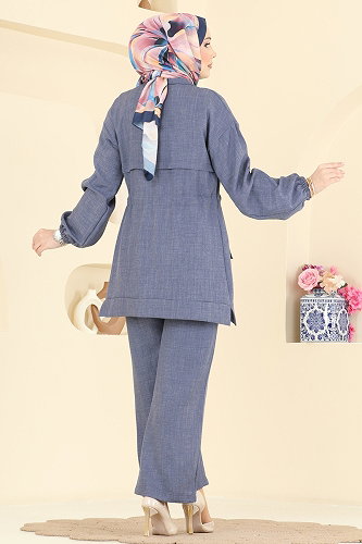 moda selvim طقم ازرق 4471BRZ597 - Thumbnail