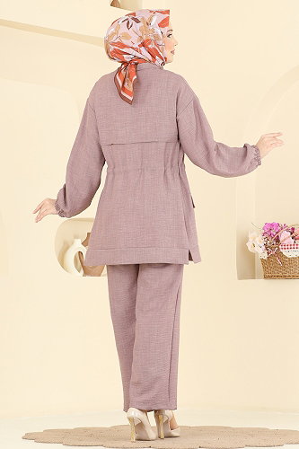 moda selvim طقم وردي 4471BRZ597 - Thumbnail