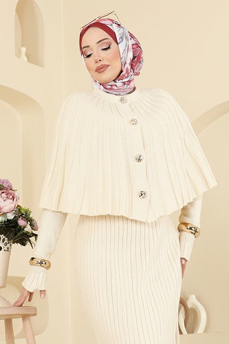 moda selvim طقم بيج 4478BRZ597 - Thumbnail