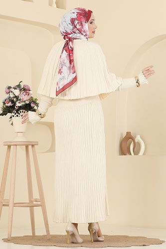 moda selvim طقم بيج 4478BRZ597 - Thumbnail