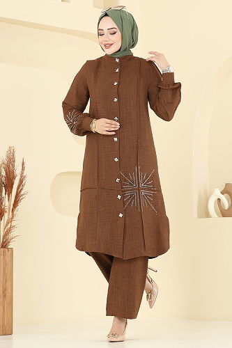 moda selvim Combined 447DVL817 Brown - Thumbnail