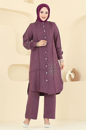 moda selvim Combined 447DVL817 Dark Lilac - Thumbnail