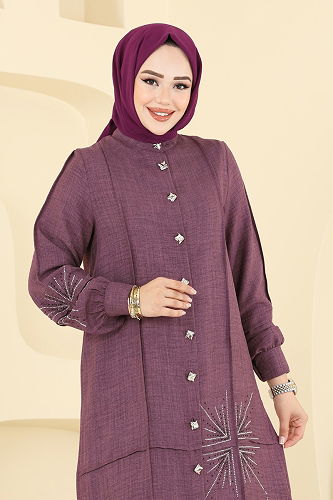 moda selvim Combined 447DVL817 Dark Lilac - Thumbnail