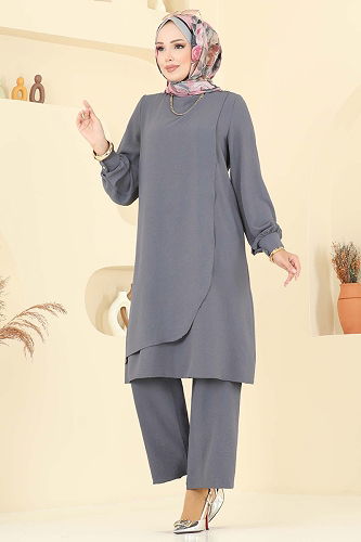 moda selvim Combined 448DVL817 Gray - Thumbnail