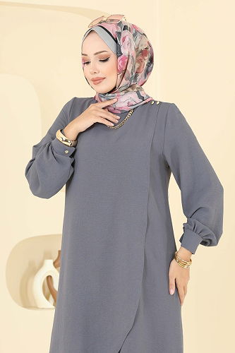 moda selvim Combined 448DVL817 Gray - Thumbnail