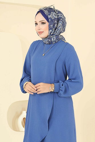 moda selvim طقم ازرق 448DVL817 - Thumbnail