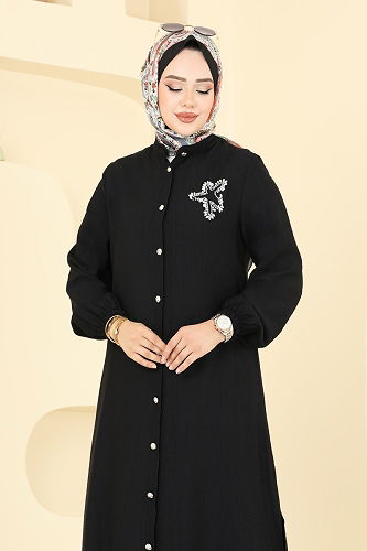 moda selvim طقم أسود 449DVL817 - Thumbnail