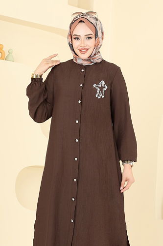 moda selvim طقم بني 449DVL817 - Thumbnail