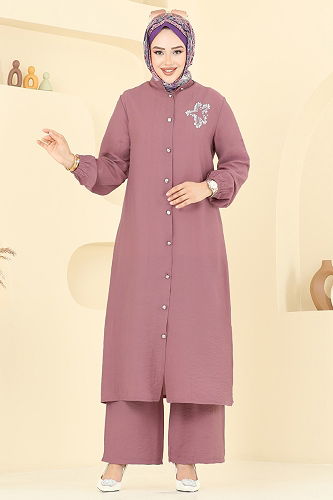 moda selvim طقم وردي 449DVL817 - Thumbnail