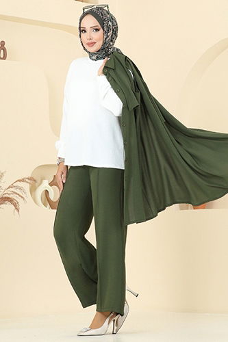 moda selvim طقم اخضر عفني 450DVL817 - Thumbnail