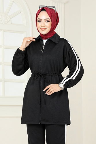 moda selvim طقم أسود 4510NES1021-M - Thumbnail