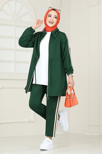 moda selvim طقم زيتي 4510NES1021-M - Thumbnail