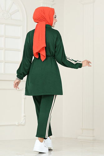 moda selvim طقم زيتي 4510NES1021-M - Thumbnail