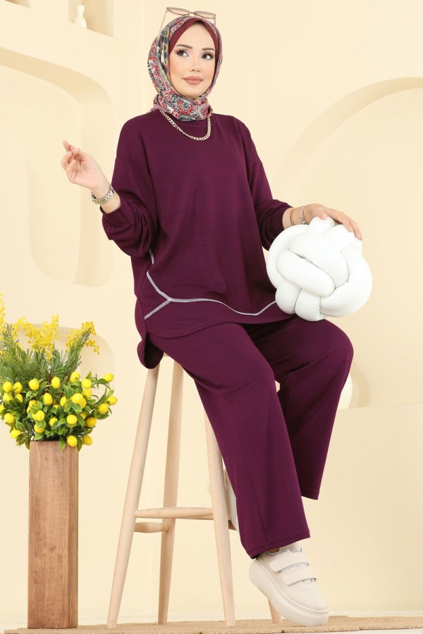 Modaselvim الاطقم طقم خمري 4527NFC1010