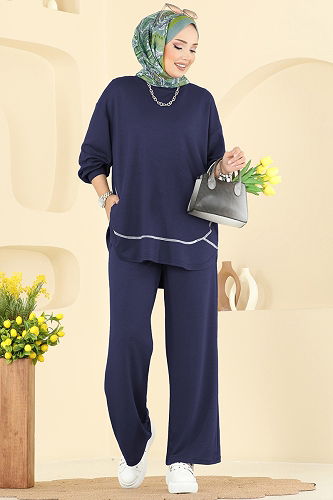 moda selvim طقم كحلي 4527NFC1010 - Thumbnail