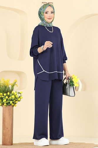 moda selvim طقم كحلي 4527NFC1010 - Thumbnail