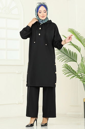 moda selvim Combined 453DVL817 Black - Thumbnail