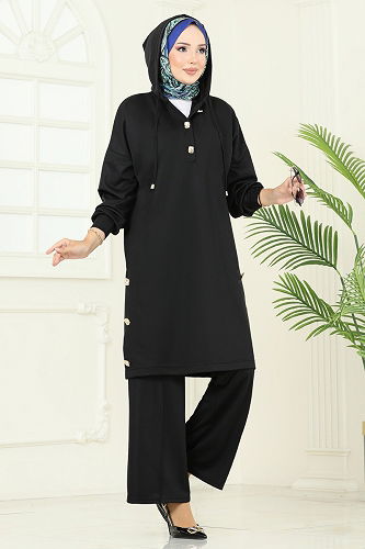 moda selvim Combined 453DVL817 Black - Thumbnail